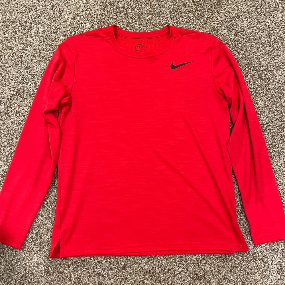 Nike Dry-Fit long sleeve, red, men’s M